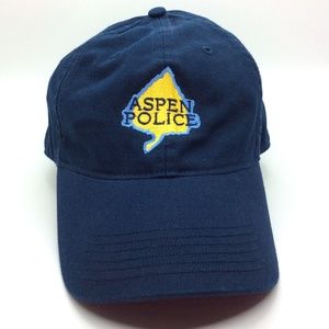 Vintage 90s "Aspen Police" Navy Baseball Hat/Cap